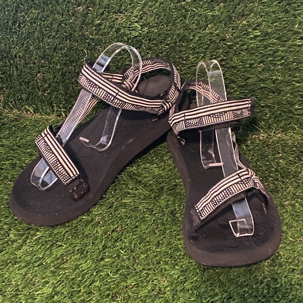 Teva Women's Original Universal Hiking Sandals  Aztec Pattern Black/White US 8